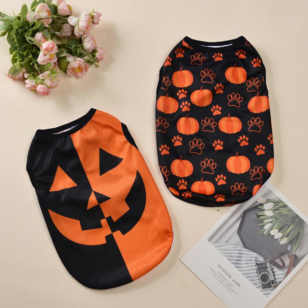 Pet Halloween Summer Vest: Spider, Devil, Pumpkin Designs