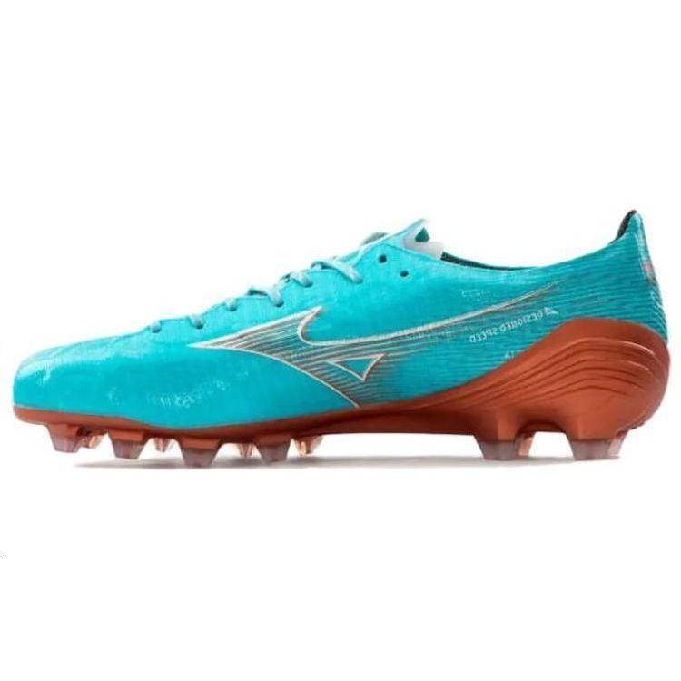 

Mizuno Alpha Натуральная трава FG (Резиновые длинные шипы) Нескользящие Прочные Легкие Футбольные Бутсы Мужские кроссовки Синий Коричневый P1GA236225 40.5