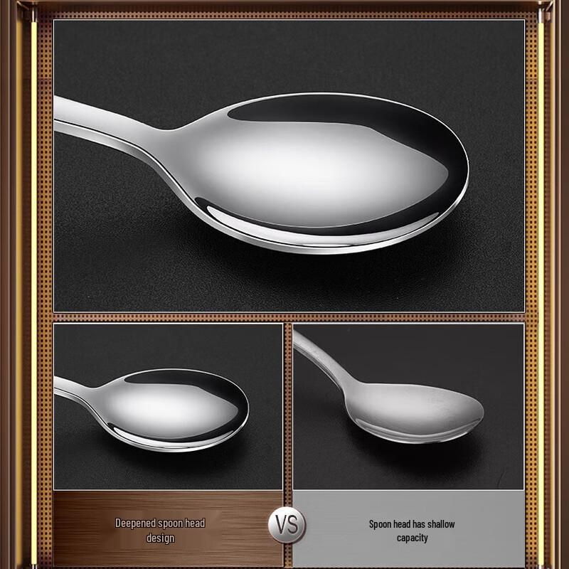 316 Stainless Steel Long Handle Soup Spoons (2-Pack)