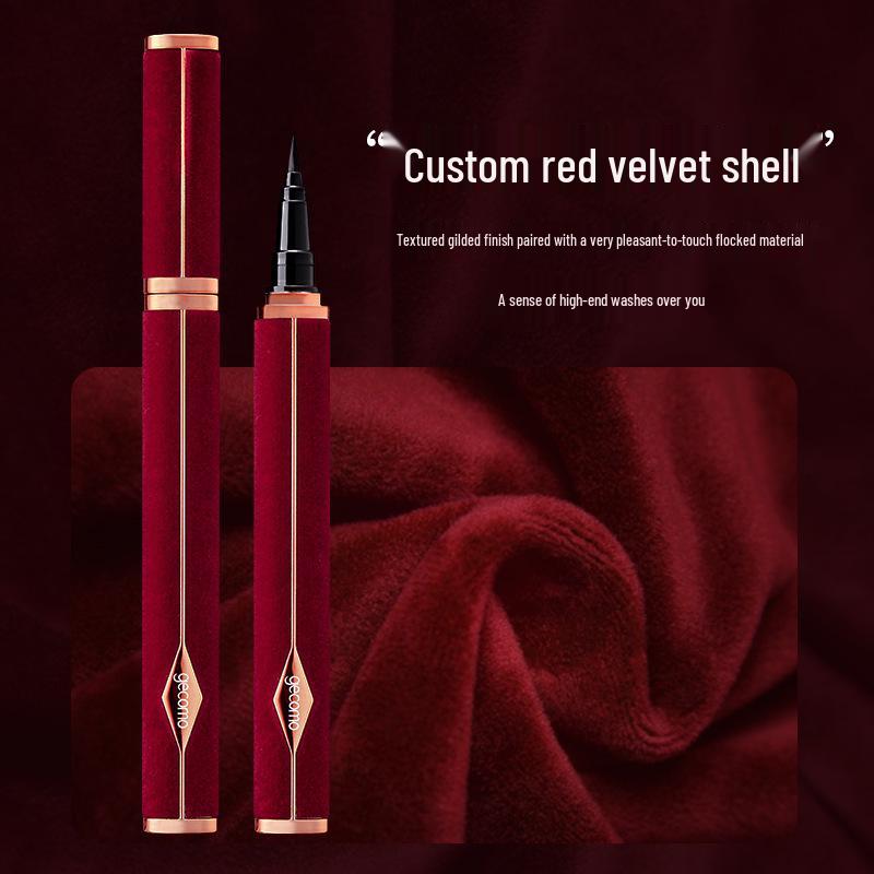 Red Velvet Long-lasting Waterproof Eyeliner: Smudge-proof, Quick-dry, Easy Apply for Beginners.