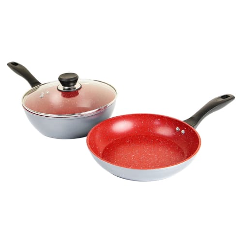 Flavorstone Light Dream 3-Piece Set, Flavorstone Stone-Coated Frying Pan, Non-Stick, Healthy, Lightweight, Non-Stick