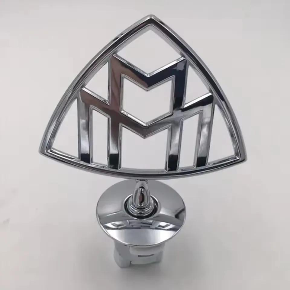 Maybach Logo Front Standing Metal Mark Emblem Auto Hood Rear Badge for Mercedes-Benz Maybach C E S Class S400 S500 S6001