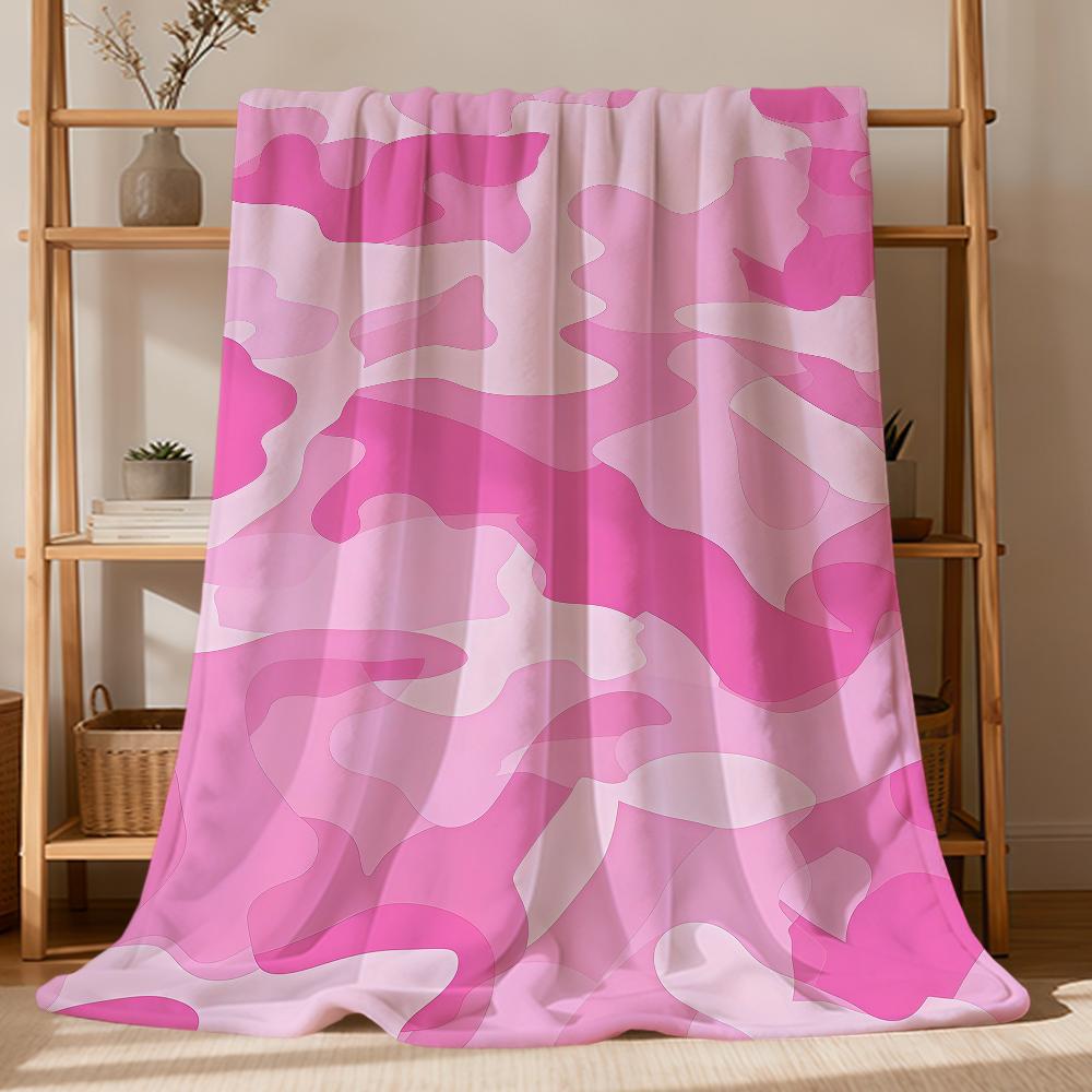 Modny retro kolorowy kamuflaż sztuka flanela miękki ciepły pluszowy koc sofa salon zwierzę domowe sypialnia prezent dom samochód przenośny