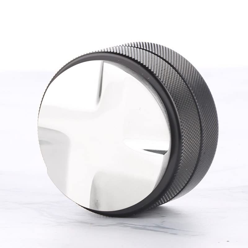 FUN COFFEE Distributor 58mm Espresso Tamper for Espresso Machines, Stainless Steel Coffee Tamper with Four Inclined Bevels (co-0003-1)