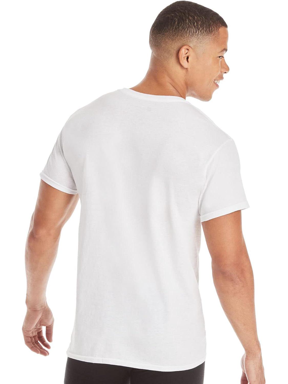 Men s 2025 Moisture-Wicking Cotton Crew Tee Undershirt (Europe) XL