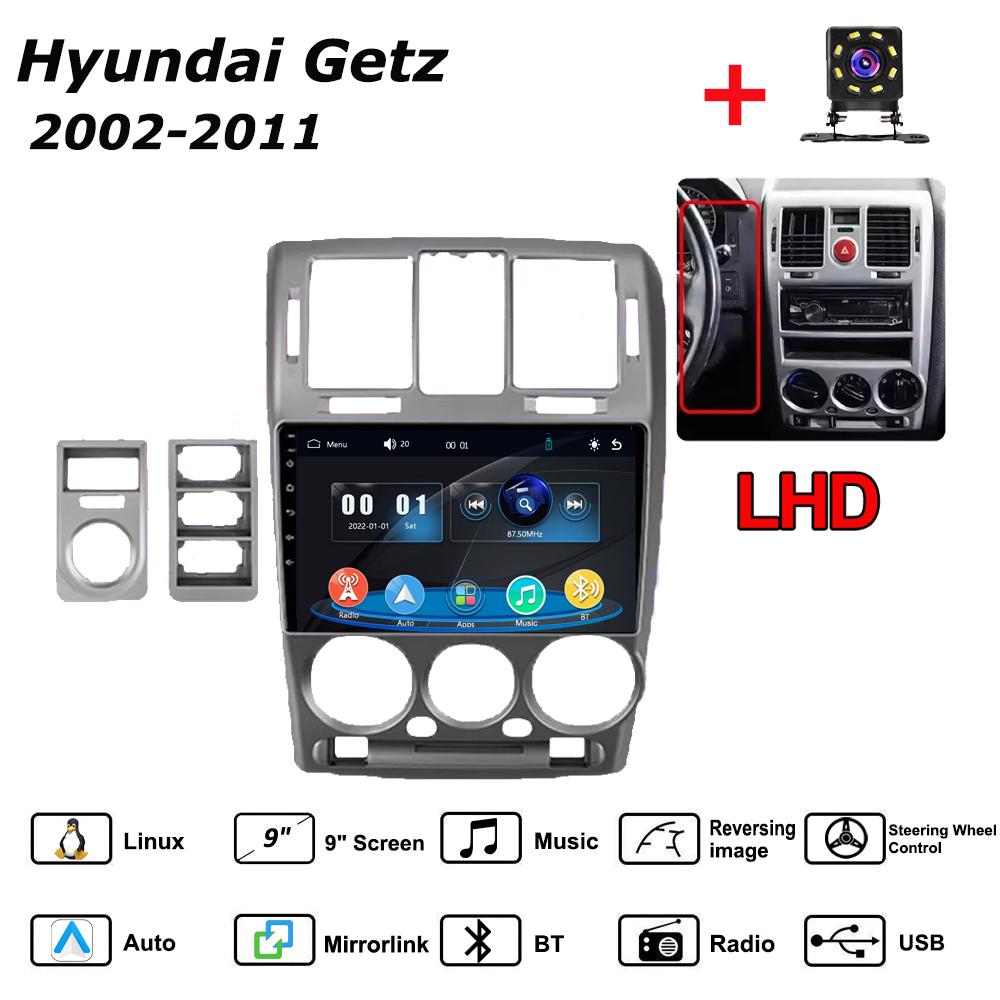 

Car Radio Multimedia MP5 Player Head Unit Stereo BT For Hyundai Getz 2002-2011 LHD срібний