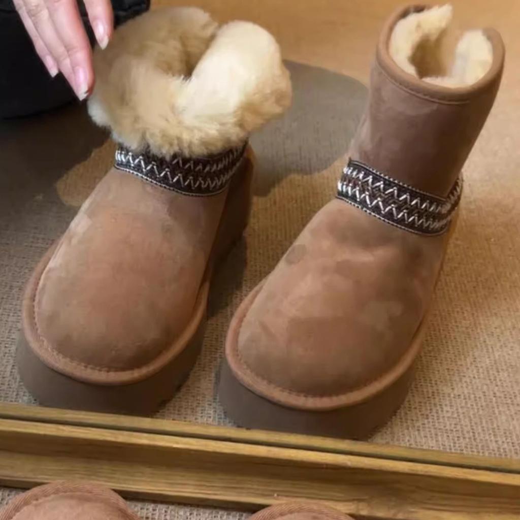 Thick-soled ethnic wind velvet thickened snow boots winter non-slip Northeast cotton shoes