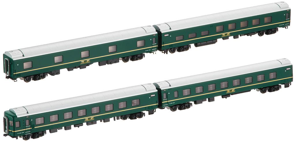 KATO N Gauge 24 Series Twilight Express, doplňková sada, model osobního vozu pro 4 vozy, 10-870