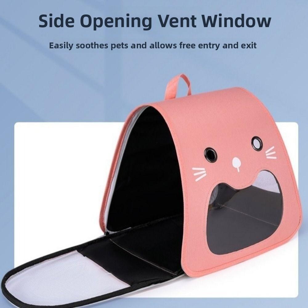 Bolsa Transportadora Dobrável para Gatos Grande Capacidade Respirável Bolsa de Transporte para Filhotes Dobrável Mãos Livres Bolsa de Viagem para Animais de Estimação Transporte de Animais