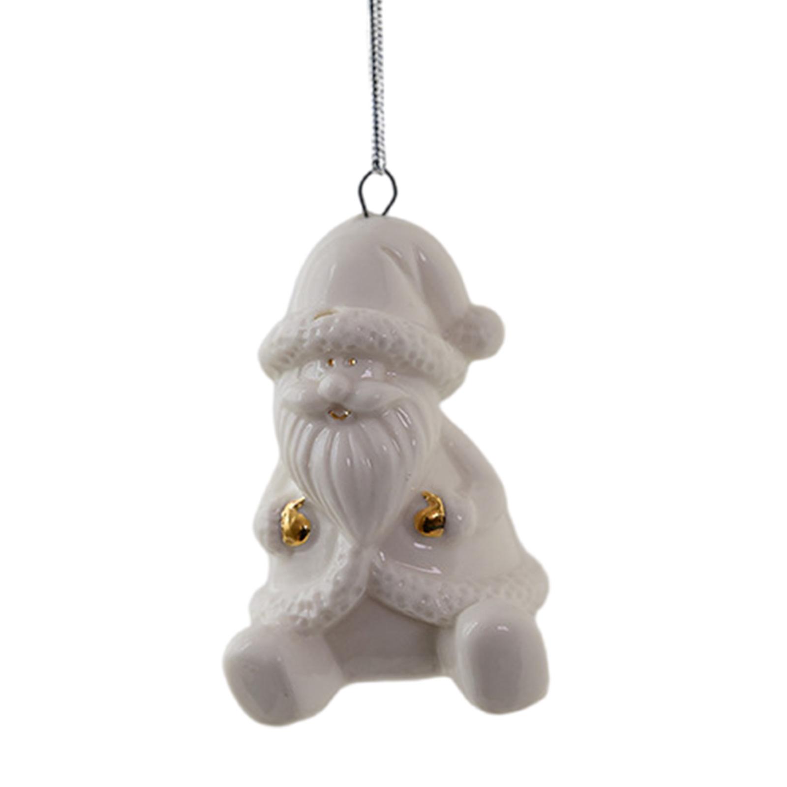 

Белая керамическая елочная игрушка, маленькие керамические рождественские украшения, подвески для украшения елки и вечеринки E