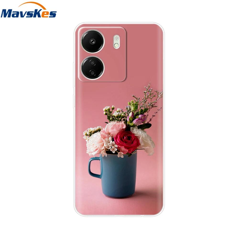 For Xiaomi Poco C65 Cases For Xiaomi Poco C65 Fashion Clear Soft Silicone Phone Cases TPU Fundas for PocoC65 c 65 Coque Bumper