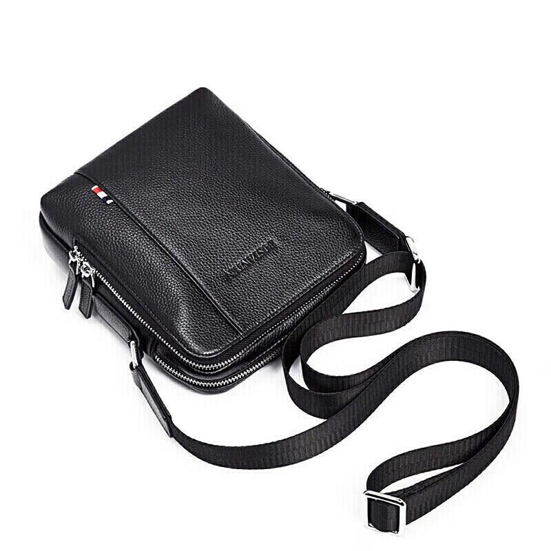 Мужская сумка-кроссбоди из коровьей кожи, первый слой, деловая