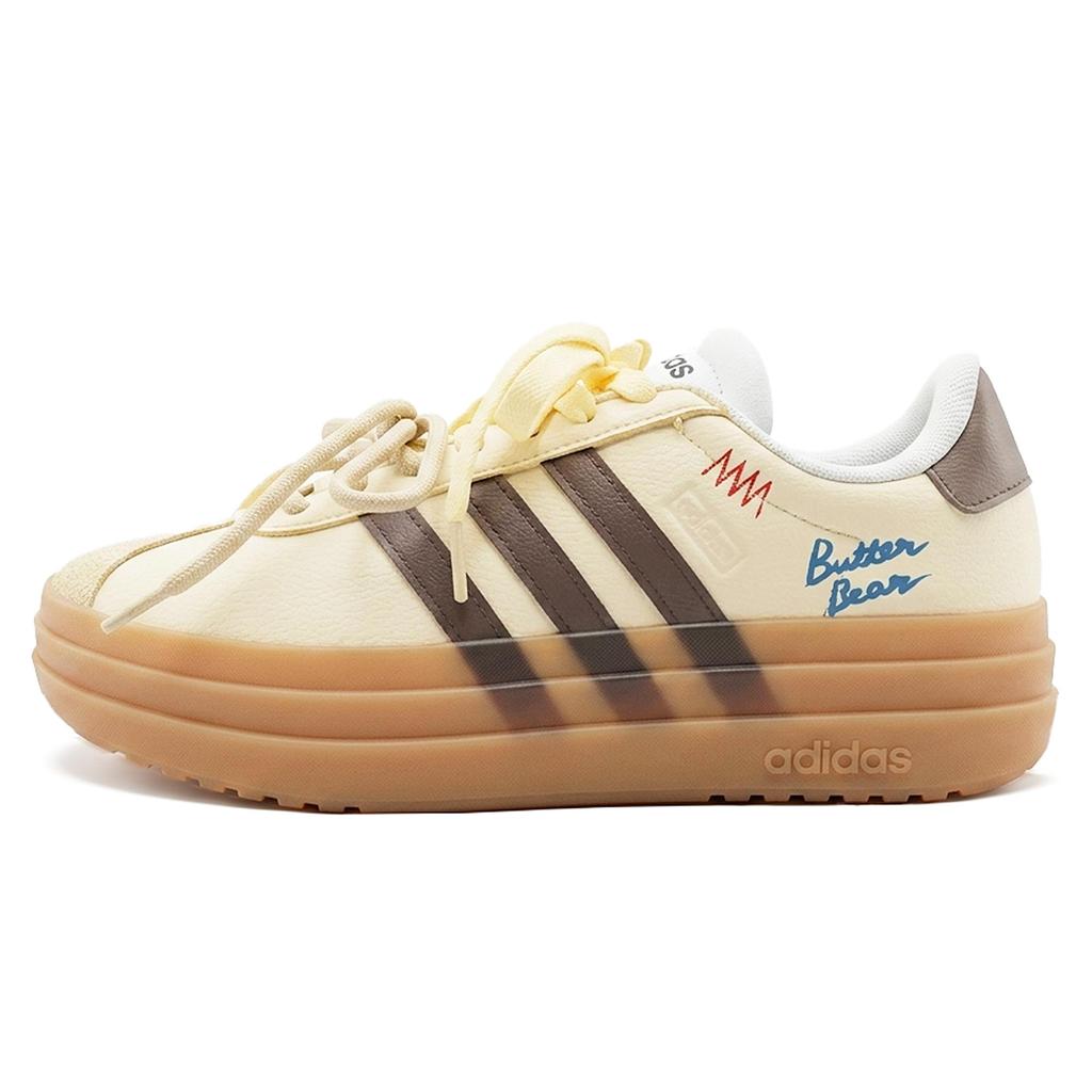 Adidas VL Court Bold Leather Low top Skateboard Shoes Women's Light Yellow IH3083(Team1999-S-BOX)