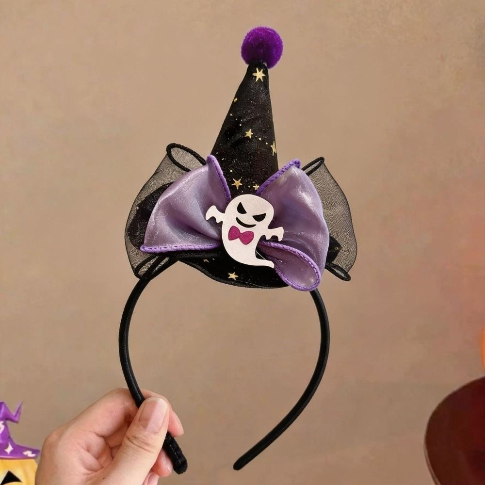 Spider Halloween Headband Ghost Halloween Party Hair Band Interesting Cone Hat Hair Hoop Girl