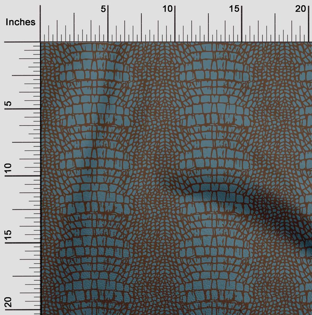 oneOone Bavlněný Flex Látka Limetkově Zelená Krokodýlí Zvířecí Kůže Quiltingové Potřeby Potisk Šicí Látka Na Yard 40 Palců