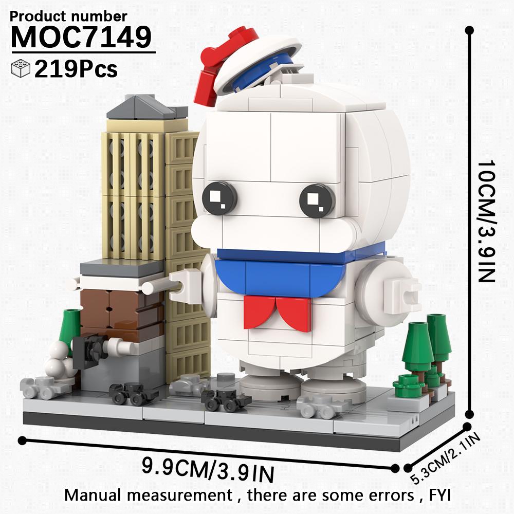 MOOXI New Halloween Horror Movie Games BrickHeadzed Children Toy MOC Brick Gift Assembly Model Kit For Adults Building Block Set