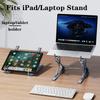 Oatsbasf Aluminum Laptop Stand Foldable Computer Stand Angle Adjustable Cooling Stand Pad Tablet Holder Bracket for Macbook