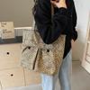 Large Capacity Tote Bag Women's Lightweight Leopard Print Shoulder Bag