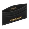 Versace Gold Metal Logo Leather Card Holder Women Accessories Black 1020081-1A13677-1B00V