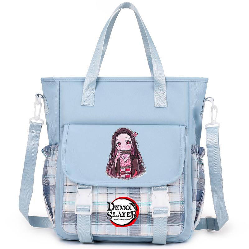 Demon Slayer Tote Bag Crossbody Bag Carrying Bag Shoulder Bag for Teenager Girl Boy Back To School Bag Men Women Leisure Travel Bag Mochila