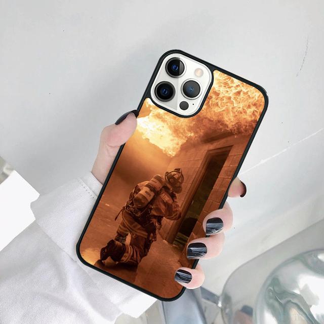 Feuerwehrmann Feuerwehr Mann Helden Handyhülle Cover Für iPhone 17 Air 15 Pro MAX 16 Plus 14 12 11 13 coque