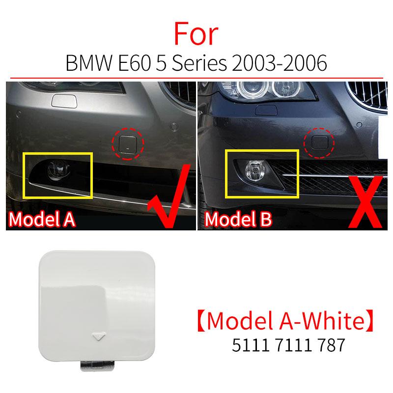 Car Front Bumper Tow Hook Cover Cap Trailer Cover Accessory Black White For BMW 5 Series E60 2003-2010 520 523 525 530 535i
