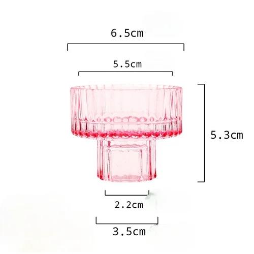 Nordic Mini Glass Candlestick European Taper Candles Holders Table Candle Stand Small Tealight candle holder Home Decoration