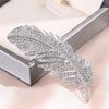 Feather Brooch Women'S High Sense Niche Inlaid Zircon Corsage Temperament Suit Accessories Holiday Gift Pin