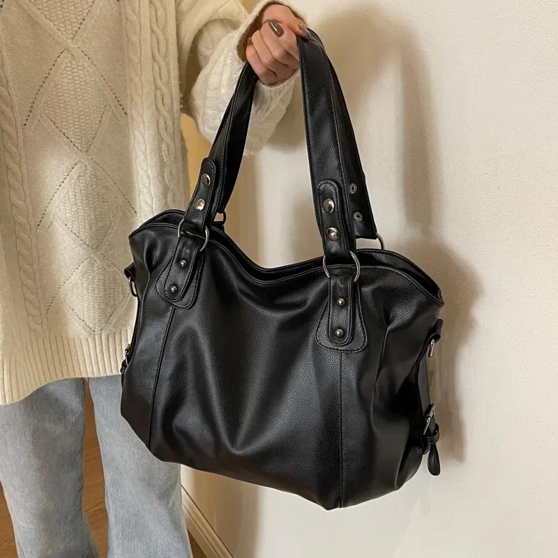 Female Hobo Handbag Large Capacity Soft Leather Shoulder Bags Big Stylsih Tote Bag Ladies Hobos Messenger Bags Women
