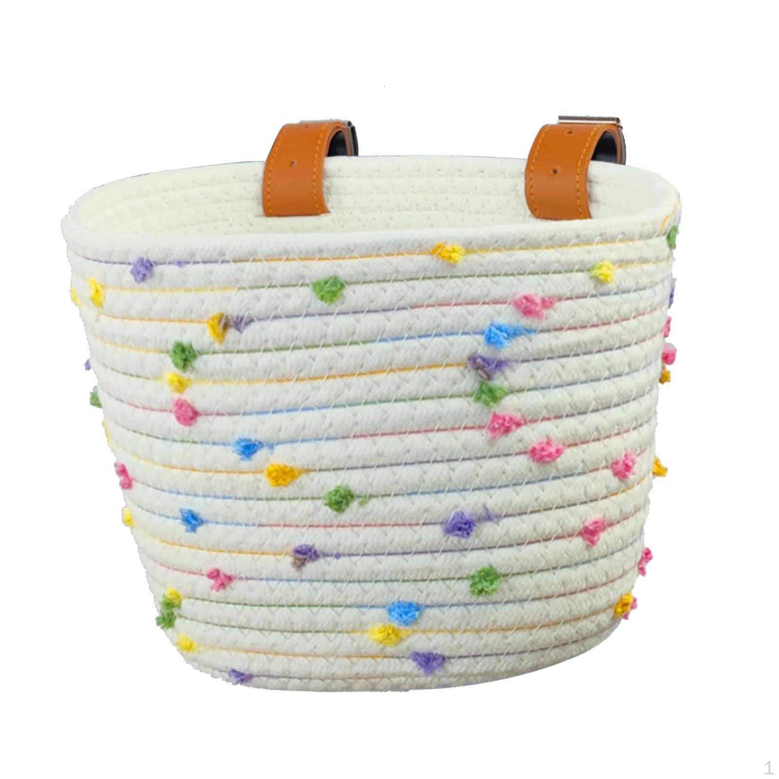 

Детская корзина для велосипеда, мультяшный велосипед, хранение с регулируемыми ремнями для детей белый