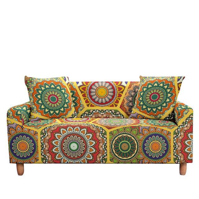 Elastīgs Mandala Print Dīvāna pārvalks Stretch