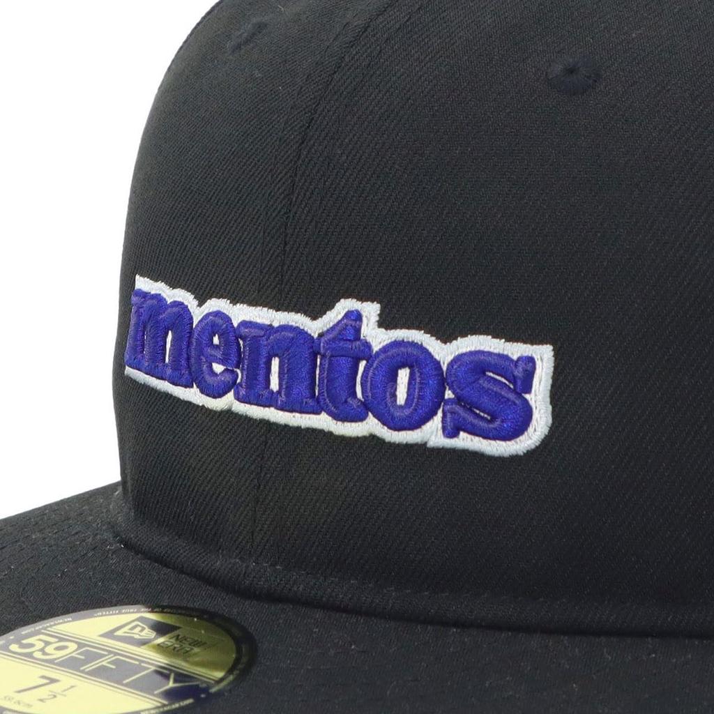 NEW ERA 59FIFTY SB Mentos Collaboration Baseball Cap Black Soft Back Unisex Streetwear Size 7 1/4