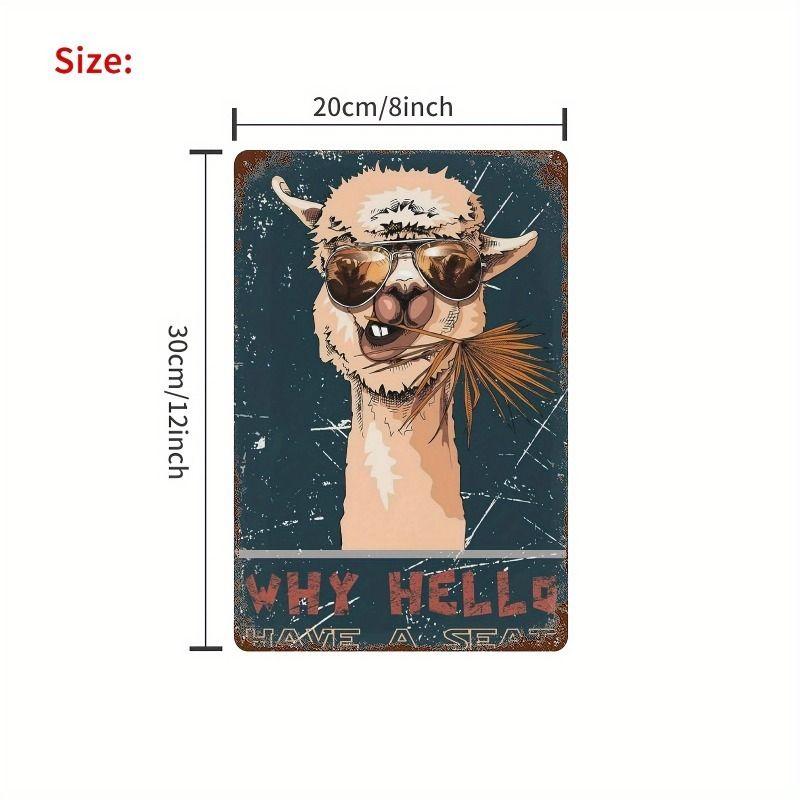 Retro Metal Animal Wall Art for Home Kitchen Farm Cafe Garden