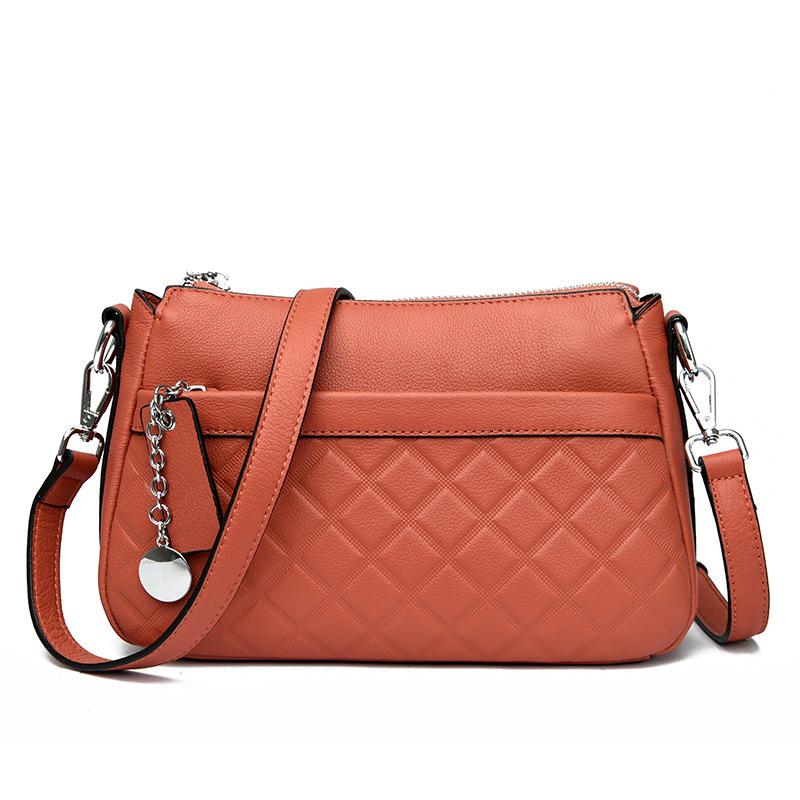 Leder Damen Tasche neues Design Gefühl vielseitig Mutter Tasche erste Schicht Rindsleder Einzel Schulter Crossbody Damen Tasche