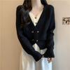 Fake two large-size women's clothing catties top 20 new versatile collar temperament 0 fashionable double-breasted