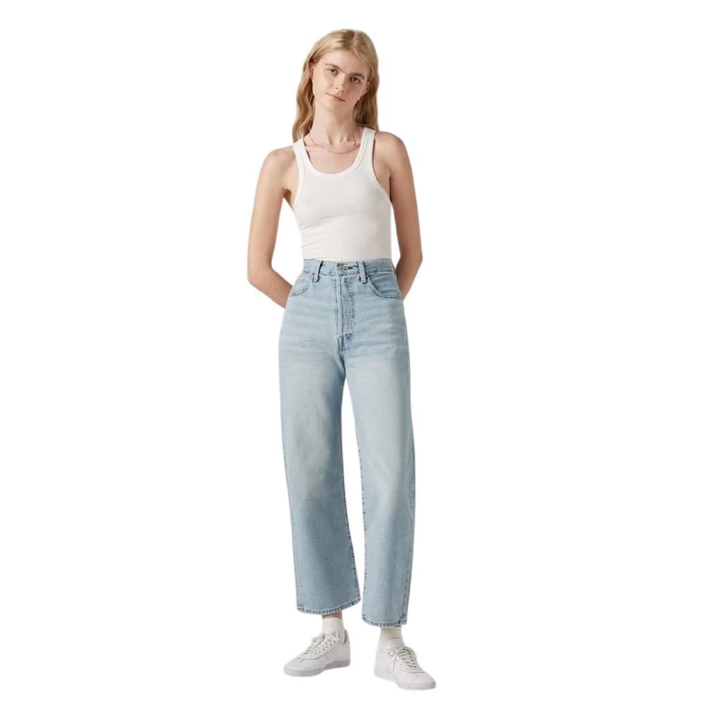 Levis Womens/Ladies Ribcage High Rise Straight Jeans