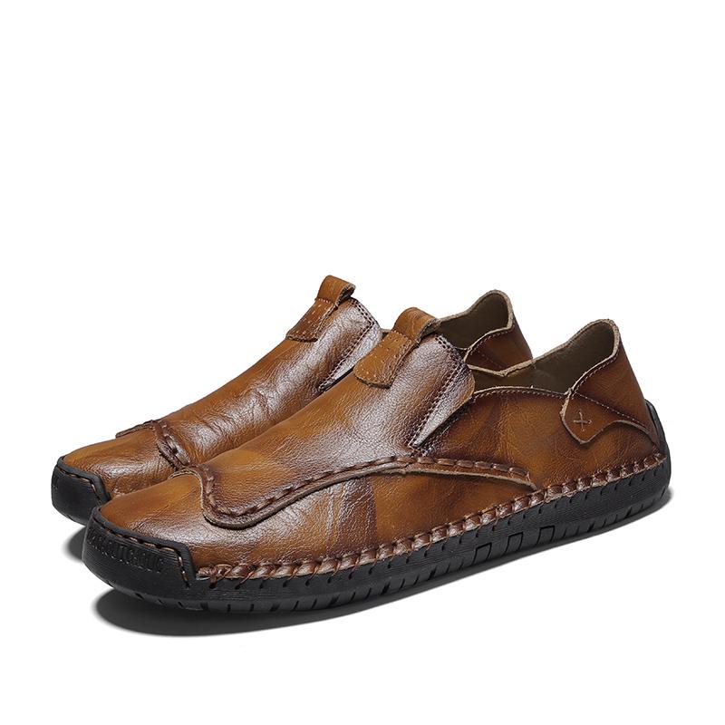 Designer Brand Men Flats Men's Leather Casual Shoes Business Style Formal Shoes Versatile Men's Loafers Lightweight Men's Shoes