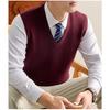 Men S V Neck Sleeveless Knit Sweater Vest For Middle Aged Dad