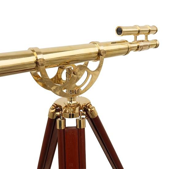 Custom Style Brass Telescope with Tripod,152.4 Cm  Style Nautical Telescope with Wooden Stand, Refractor Scope with Finder