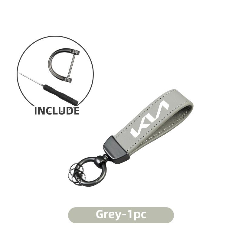 Car Logo Leather Key Accessories New Simple Unisex Daily Keyrings For KIA Cerato Soul Venga Forte Spectra Sedona Niro Cadenza Tclvr60