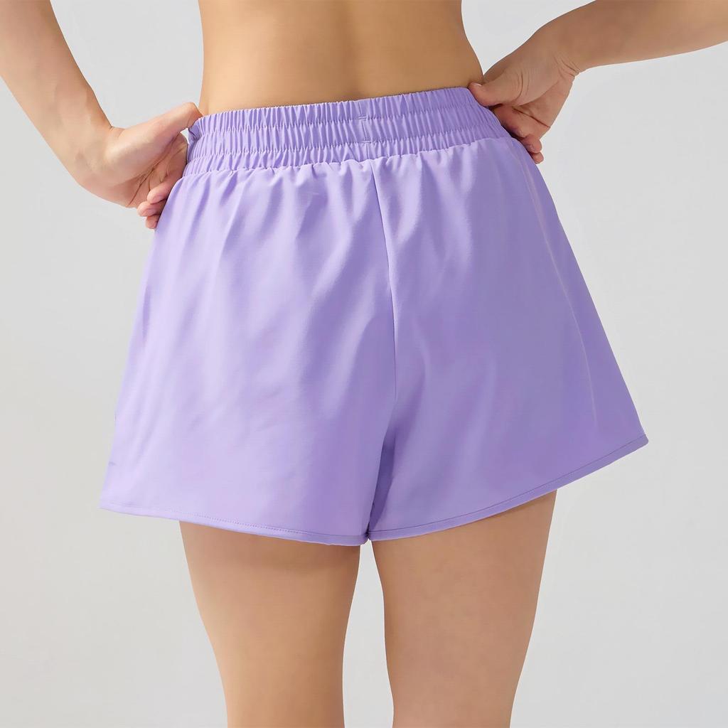 Women's Quick-Dry Marathon Shorts - Breathable, Lightweight, Anti-Exposure Activewear for Running, Training, Gym, and Yoga.