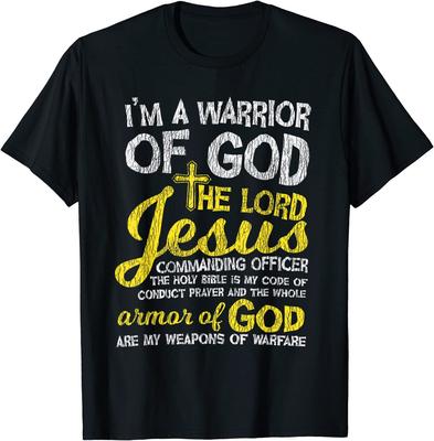 New Limited Christian Bible Gift The Lord Jesus Armor Of God Cross Faith T-Shirt