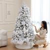2M Luminous White Flocked Christmas Tree for Home or Window Decoration