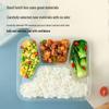 Temeiju Disposable Square 4-Compartment Takeaway Meal Boxes with Lids