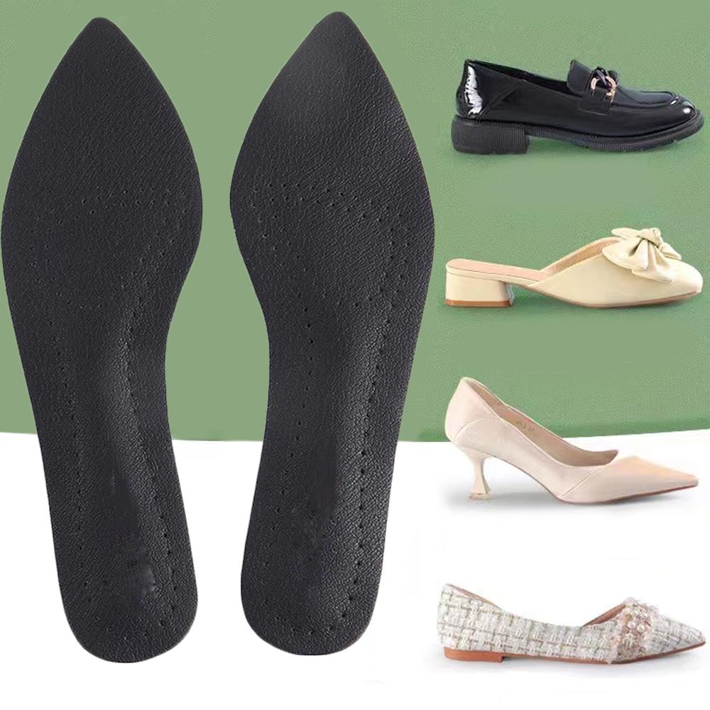 Leather Self-adhesive Insoles for Women High-heels Sandals Anti Slip Breathable and Sweat-absorbent Shoe Pad Adhesive Stickers