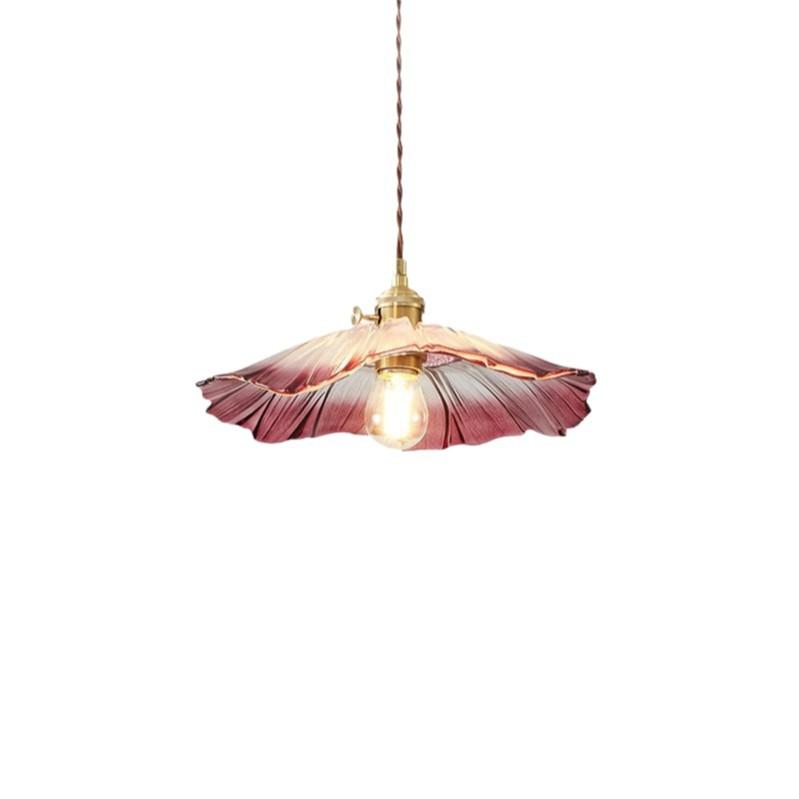 New Simple Retro Brass Glass Pendant Lights Warm Light Indoor Bedroom Bedside Dining Room Living Room Decoration Chandelier HOT