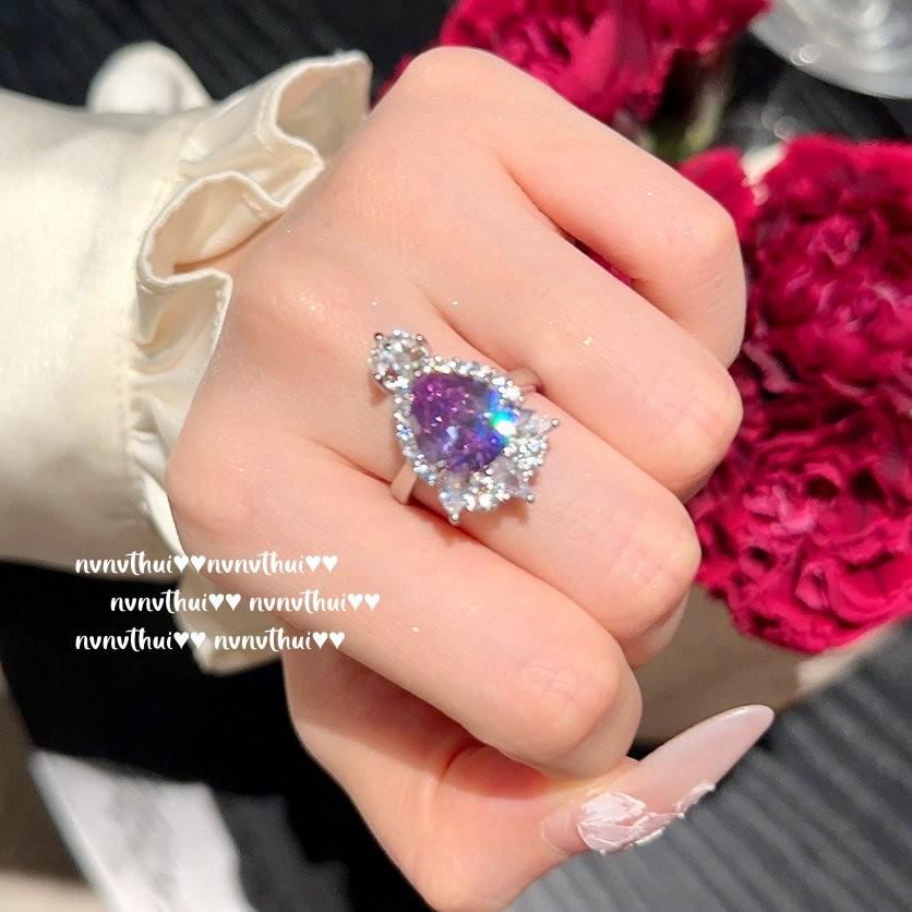 Уругвайский Пурпурный Павлиний Камень Вода Капля Драгоценный Камень Ожерелье, Папалача, Покрытые 18 каратным золотом Серьги-Капли Водяной Ирис