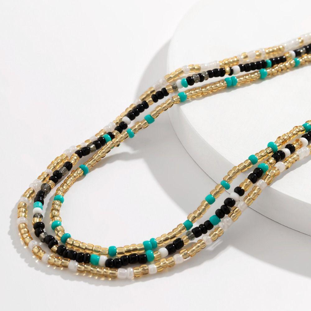 Colorful Belly Chain Body Jewelry Body Chain Jewelry Summer Rice Bead Waist Chain  Girls