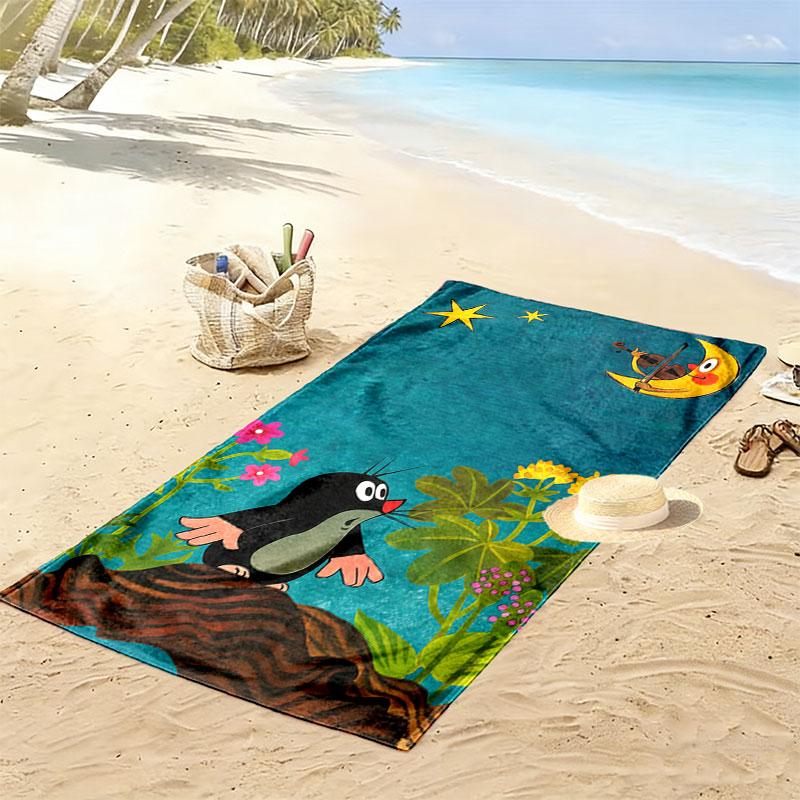Krtek Beach Towel, Large Soft Quick Dry Towel for Beach Camping Swimming
