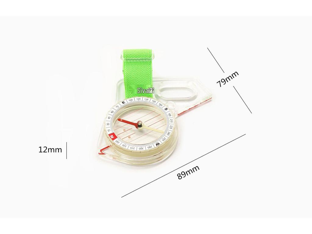 Compact Thumb-Type Outdoor Compass with Map Scale for Orientation and Teaching